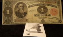 Series 1891 $1 Treasury Note "The United States of America Will pay One Dollar to Bearer in Coin", s
