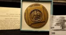 1962 2.5 Inch. New Mexico Golden Aniversary Bronze Medal by the Medallic Arte Co.