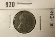 1943 P Steel Cent EF with double-die obverse, FS-01-1943-101 Cherry pickers guide.
