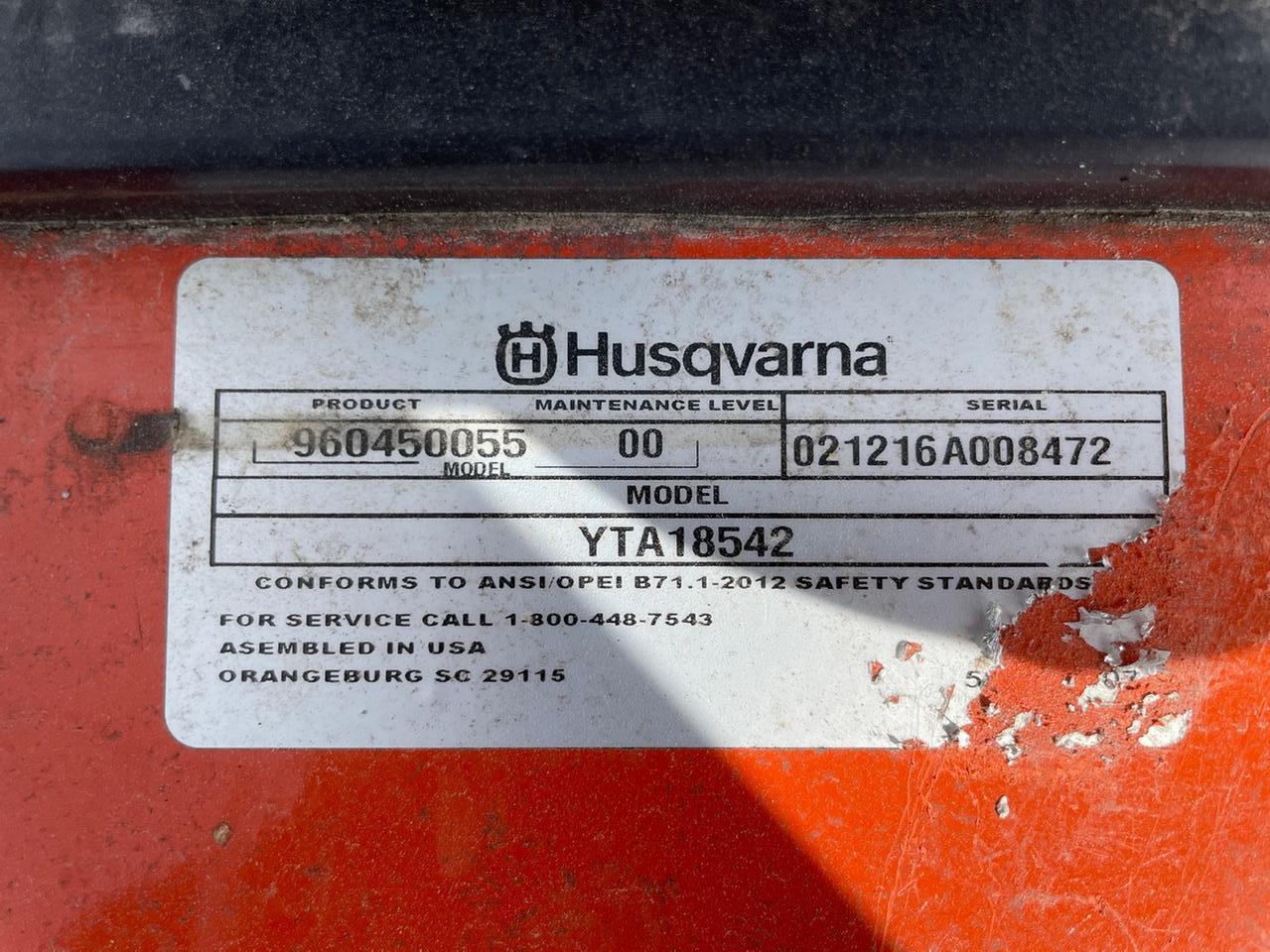 Husqvarna YTA18542 Lawn Mower