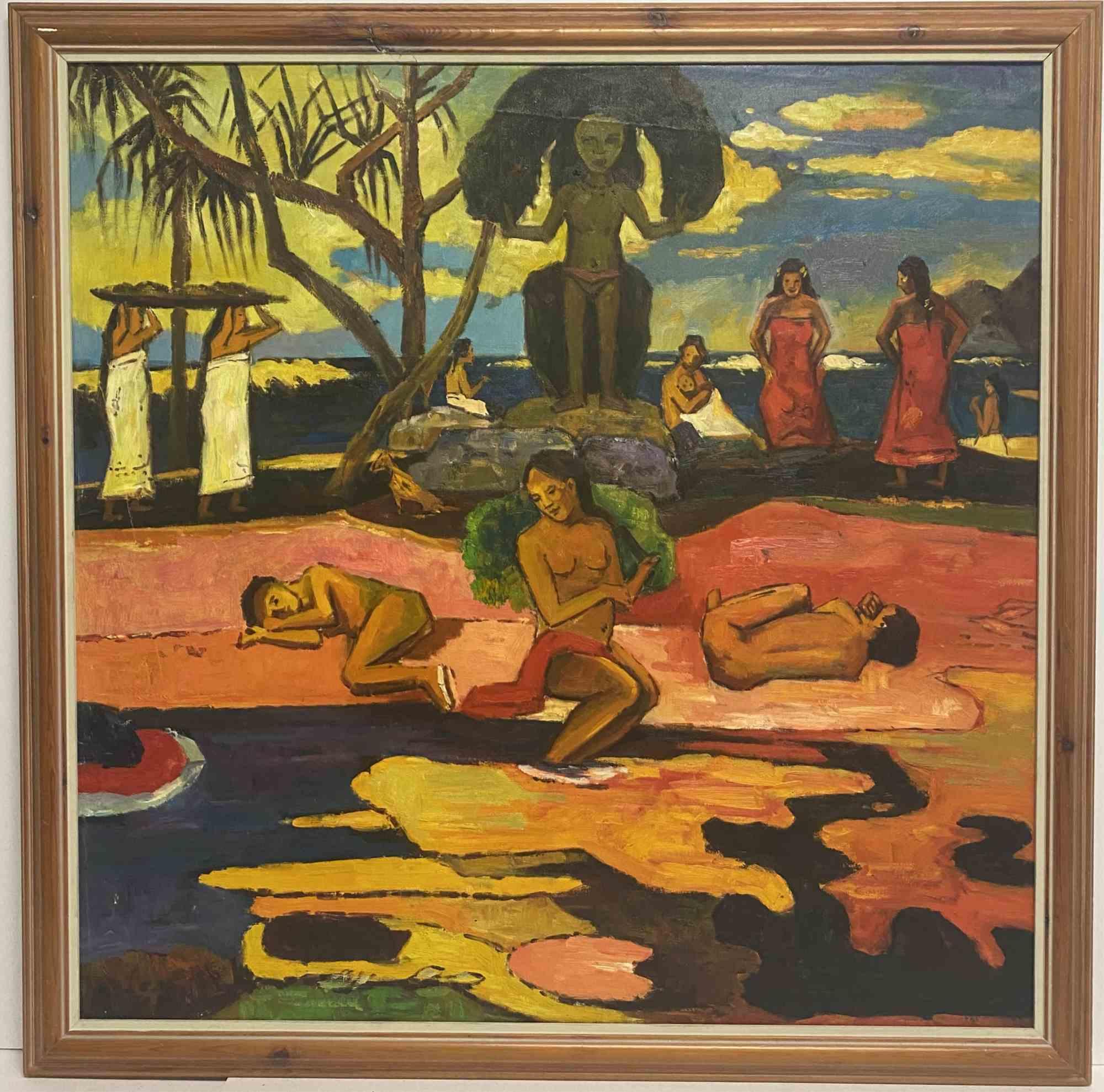 OIL ON CANVAS IN THE STYLE OF GAUGUIN