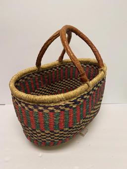 LARGE POLYCHROMATIC HANDLED TOTE