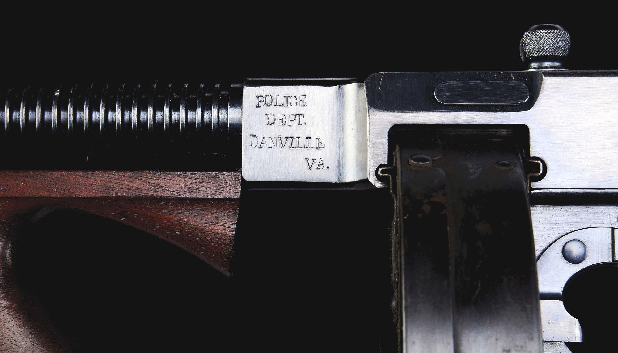 (N) Desirable Colt U.S. Navy 21/28 Overstamp Thompson Machine Gun with Police Markings (Curio & Reli