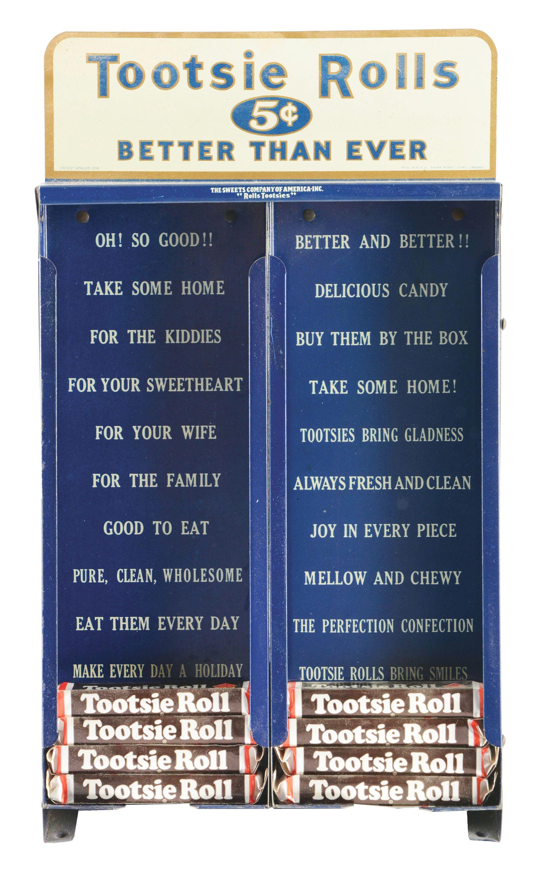 Tootsie Rolls Tin Country Store Countertop Display.