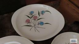 Vintage Lady Price handpainted...floral dishes, service for 8