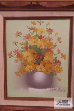 Floral painting on canvas by Rich