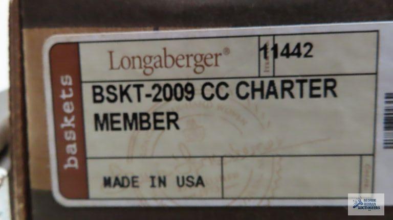 Longaberger Collectors Club 2009 charter member basket