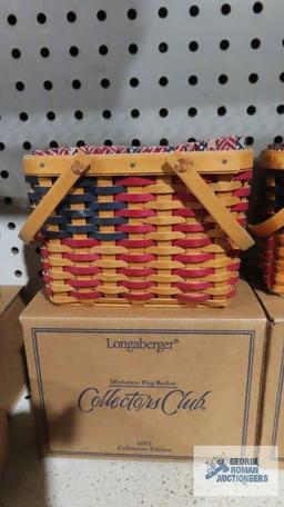 Longaberger...(2) 2002 miniature flag baskets