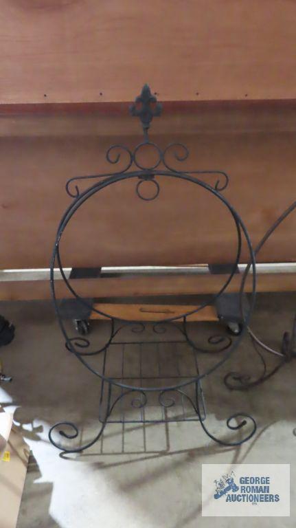 Metal plant stand and hanging plant stand
