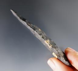 3 5/16" Archaic Cornernotch Knife - nicely patinated Coshocton Flint - Ohio. Ex. Luther Smith.