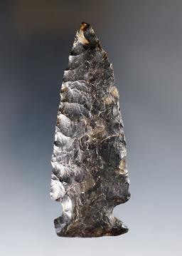 Large for type, 3 5/8" Fishspear - nicely patinated Coshocton Flint. Ohio. Ex. Luther Smith.