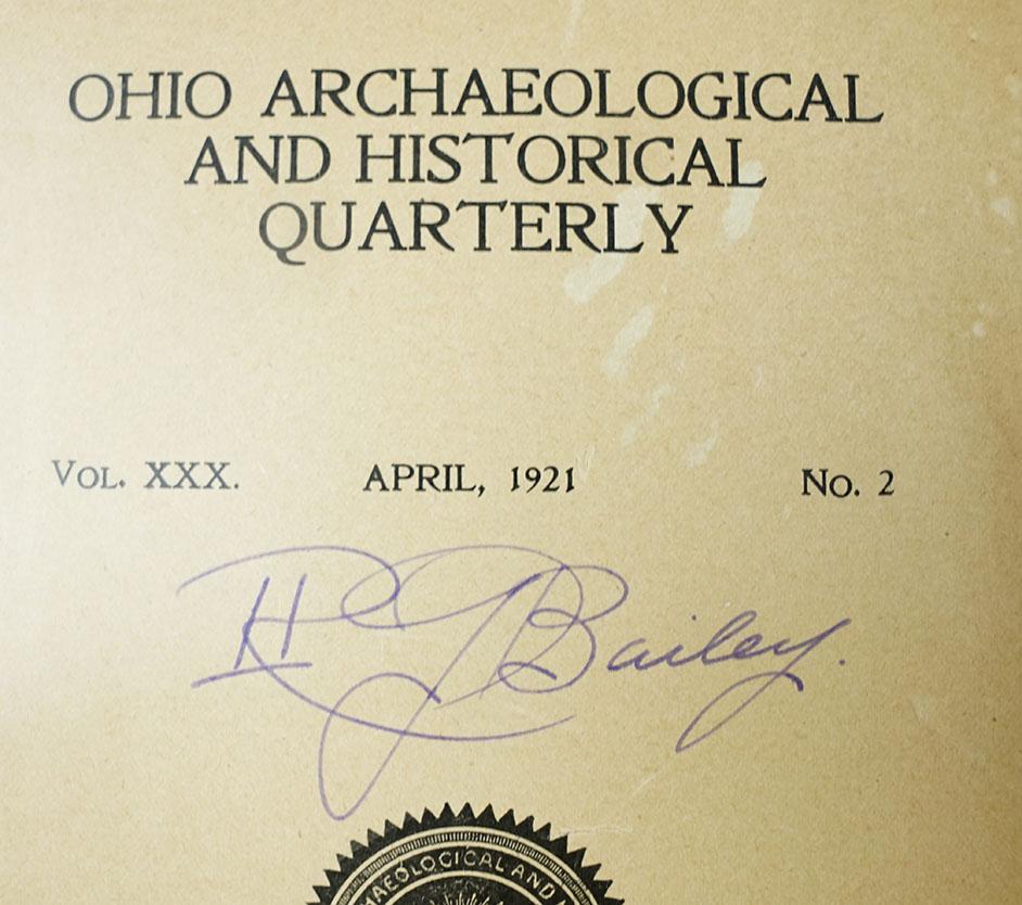"Ohio Archaeological & Historical Quarterly"  books. Vol. XXX,  1921 & No. 2 & Vol. XXXI, 1922.