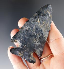 3 1/16" Archaic Thebes Bevel - Coshocton Flint. Found by Chris Hunter in Tuscarawas Co., Ohio.