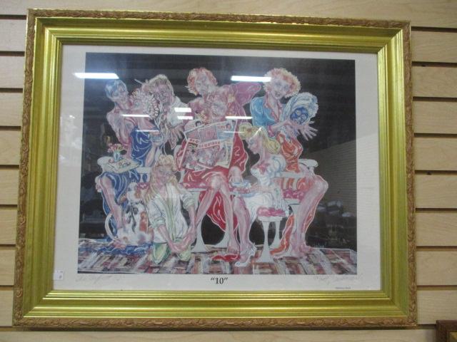 Framed "Perfect 10" Lithograph by Barbara Black - Signed and Numbered