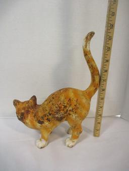Vintage Cast Iron Crouching Cat