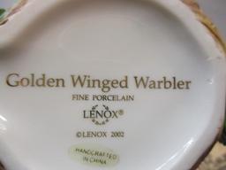 2002 Lenox "Golden Winged Warbler" Porcelain Bird Figurine 4"