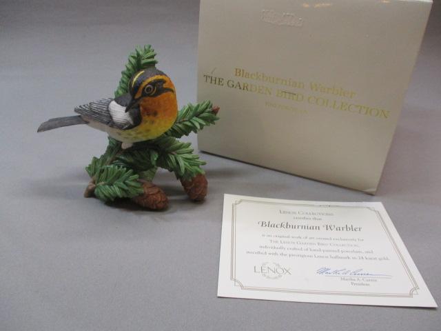 2005 Lenox "Blackburnian Warbler" Fine Porcelain Bird Figurine 4 1/2"