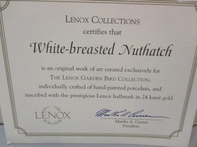 2004 Lenox "White-breasted Nuthatch" Fine Porcelain Bird Figurine 4 1/2"