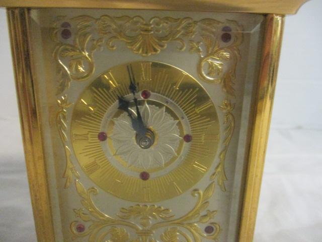 Faberge 11 Jewels Carriage Clock Swiss Made #1222