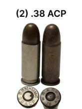 (2) .38 ACP Cartridges