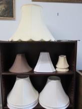 Large Grouping of Various Size Lamp Shades