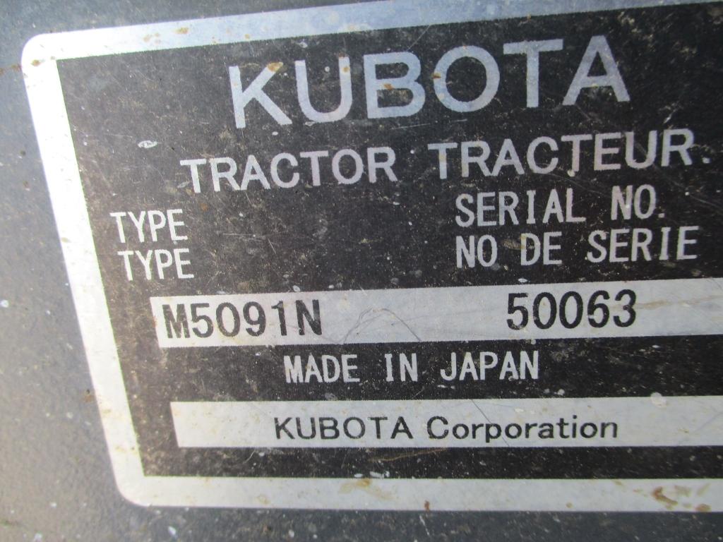 2016 Kubota M5091N Ag Tractor,
