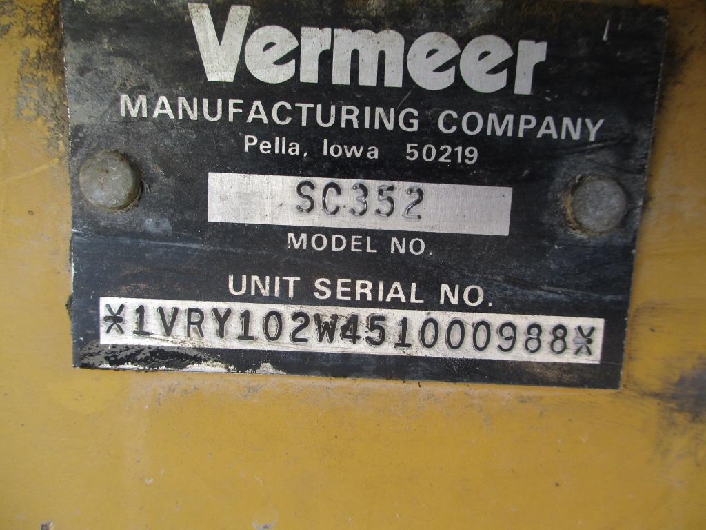 2005 Vermeer SC352 Stump Grinder,