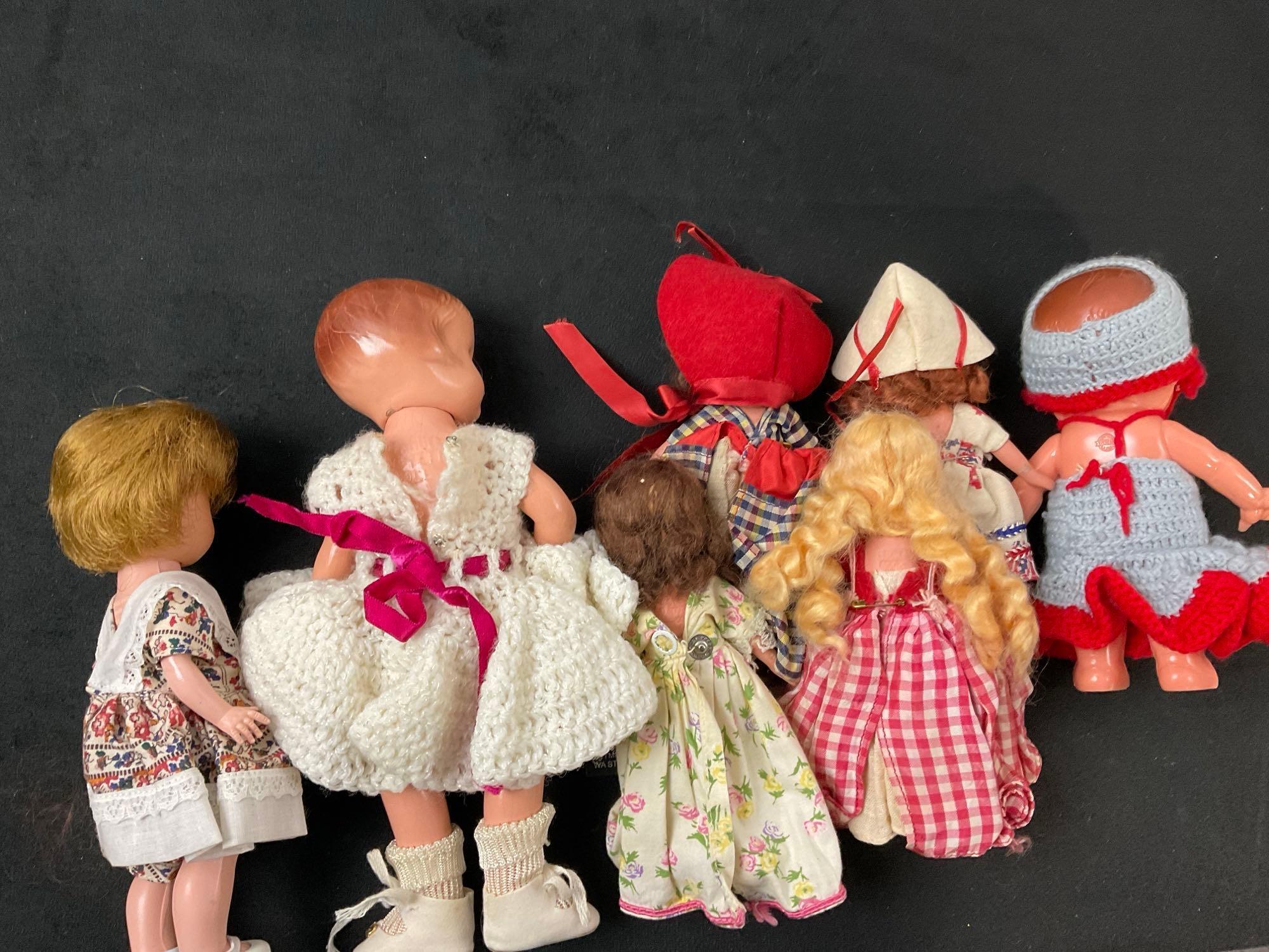Set of 16 smaller Vintage Dolls, a few are marked Story Book Dolls