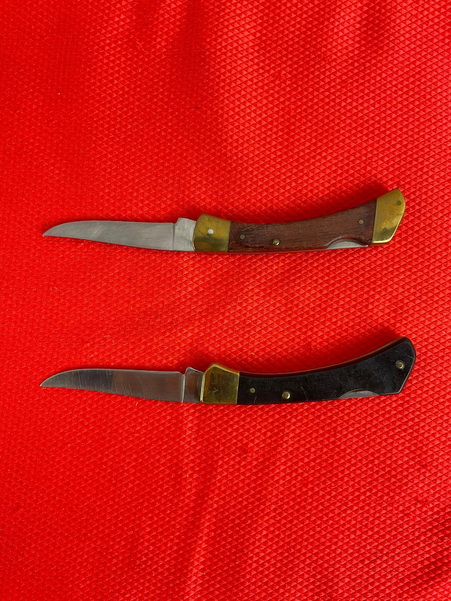 2 pcs Vintage Craftsman Steel Folding Pocket Knives, Models Lockback 95075 & 95232. See pics.