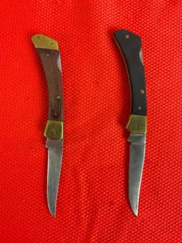 2 pcs Vintage Craftsman Steel Folding Pocket Knives, Models Lockback 95075 & 95232. See pics.
