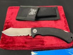 Benchmade Bali-song branded Folding Pocket Knife, Made in USA, nylon case and original box