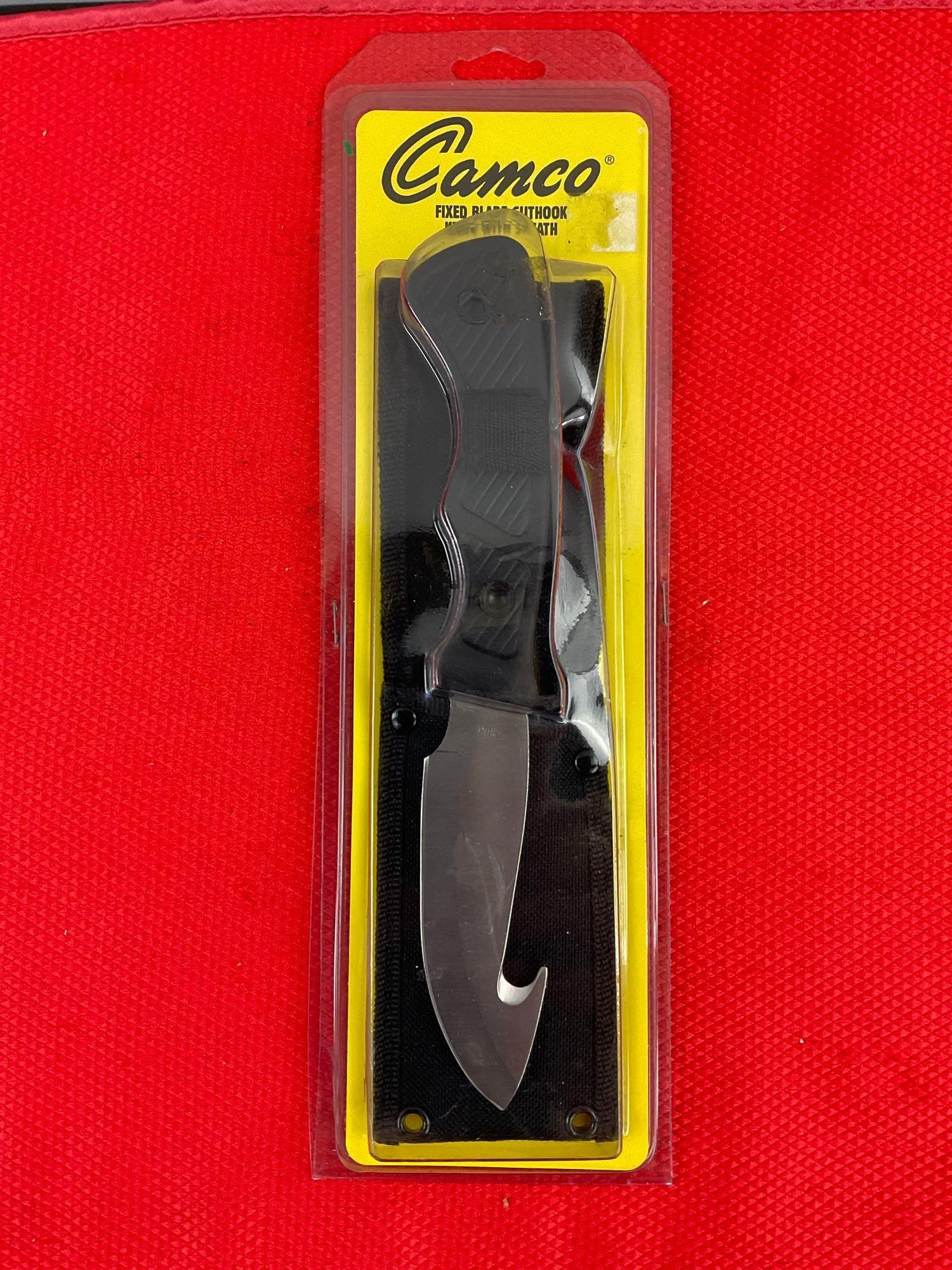 4 pcs Vintage Steel Knives, 3x Coast Cutlery Folding Knives & 1 Camco Fixed Blade CAM18. NIB. See
