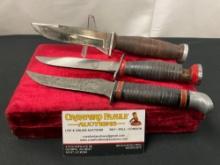 Trio of Schrade-Walden Fixed Blade Knives, models 148 & H-15