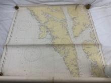 Vintage 1943 US DOC Coronation Island to Lisianski Strait Survey Map