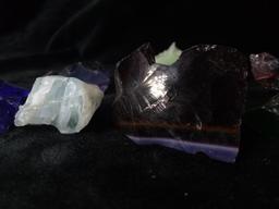Collection Slag Glass/Gemstone Specimens (9 stones)