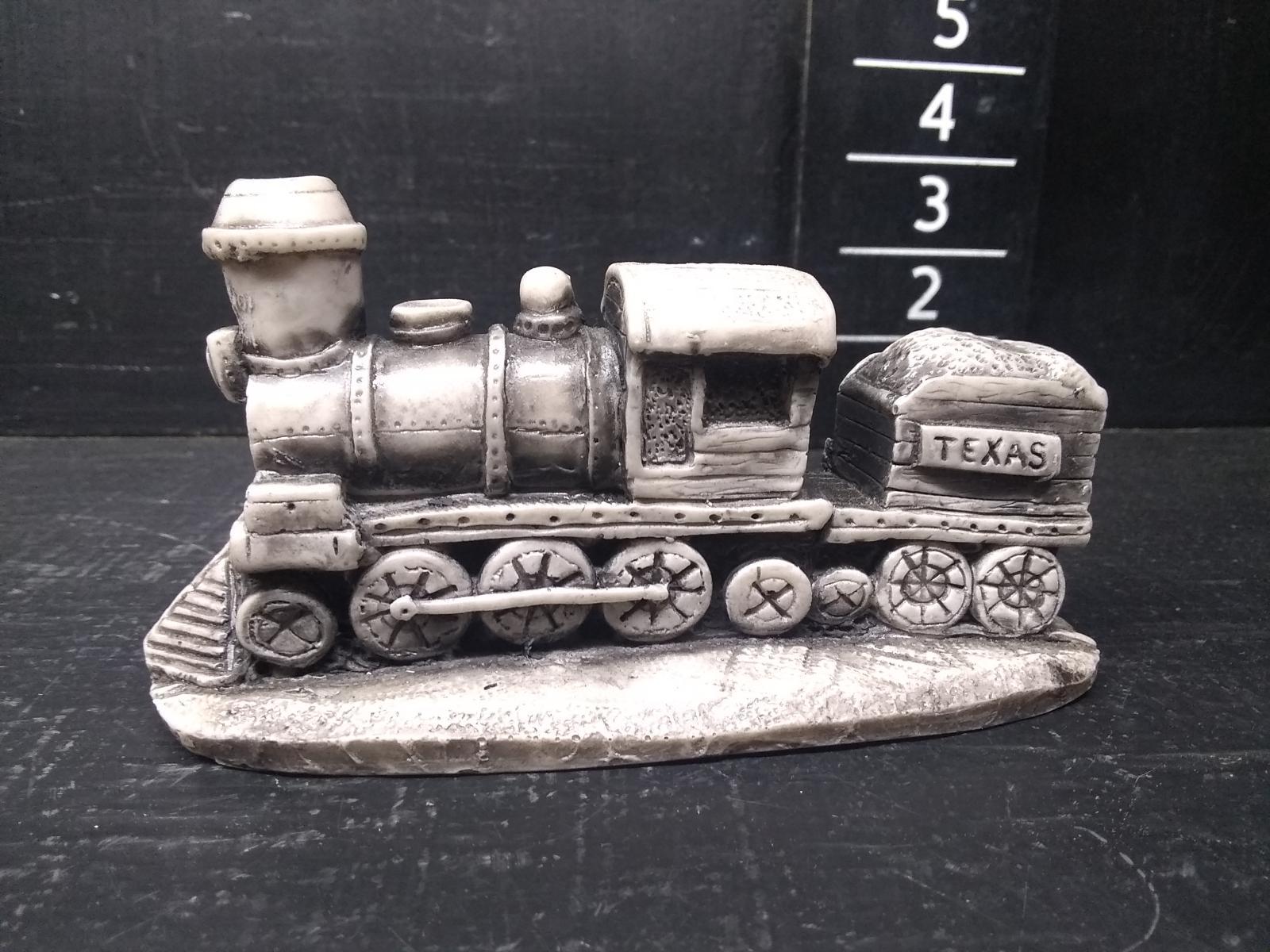 Carved Georgian Marble Trains Gone By-Texas