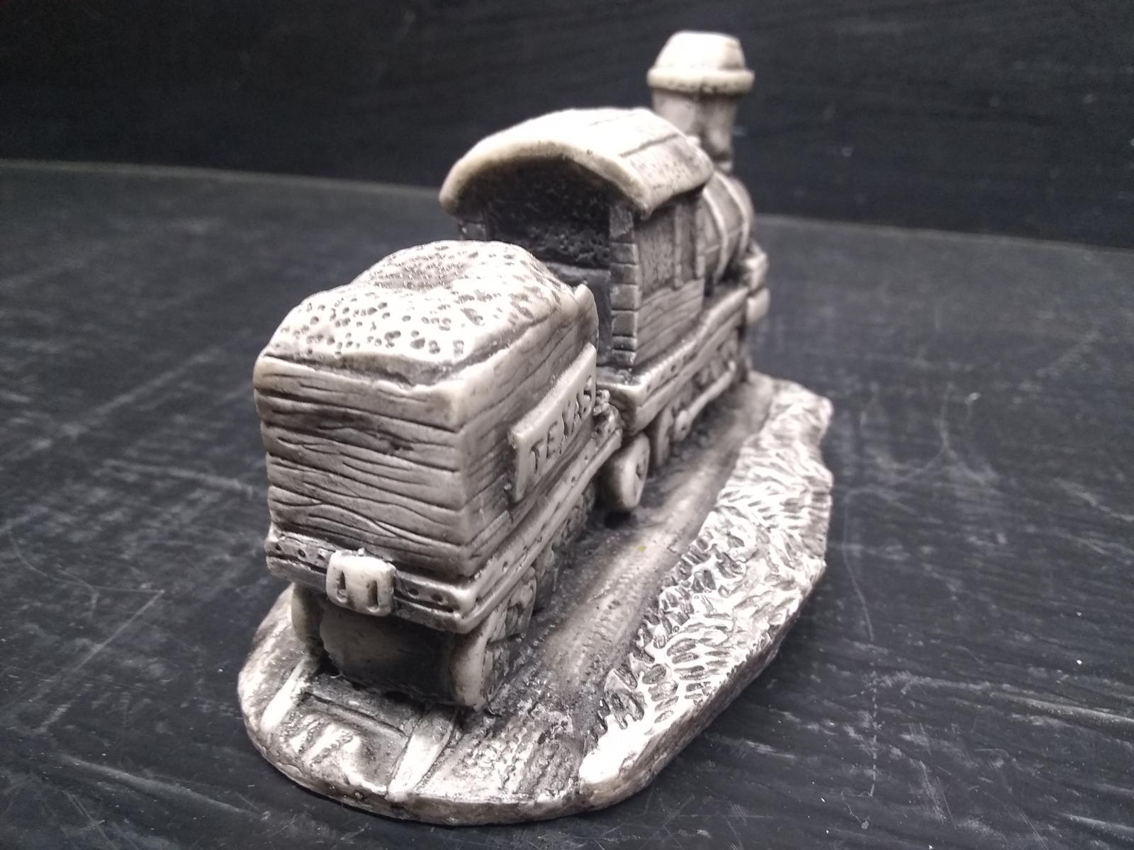 Carved Georgian Marble Trains Gone By-Texas
