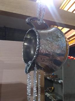 Custom Made Silver Plate Creamer with 6 Spoons Windchime