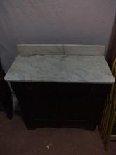 Antique Marble Top Single Drawer Chest