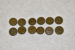 Twelve Military Buttons