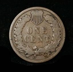 PQ for the grade 1880 Indian Cent 1c Pleasing chocolate brown color Grades f+