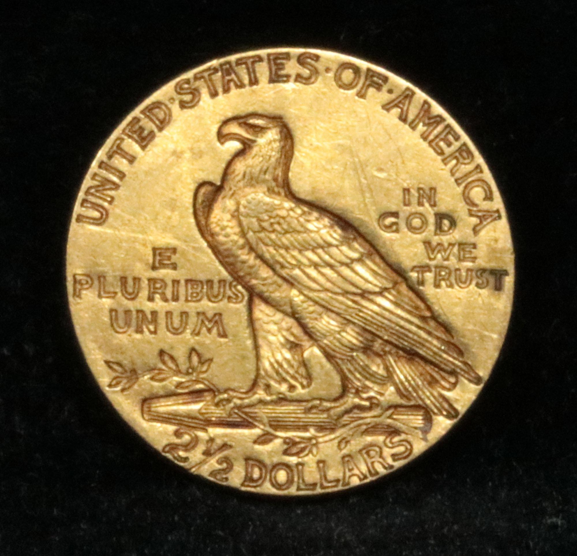 1928-p Gold Indian $2 1/2 Grades Choice AU (fc)