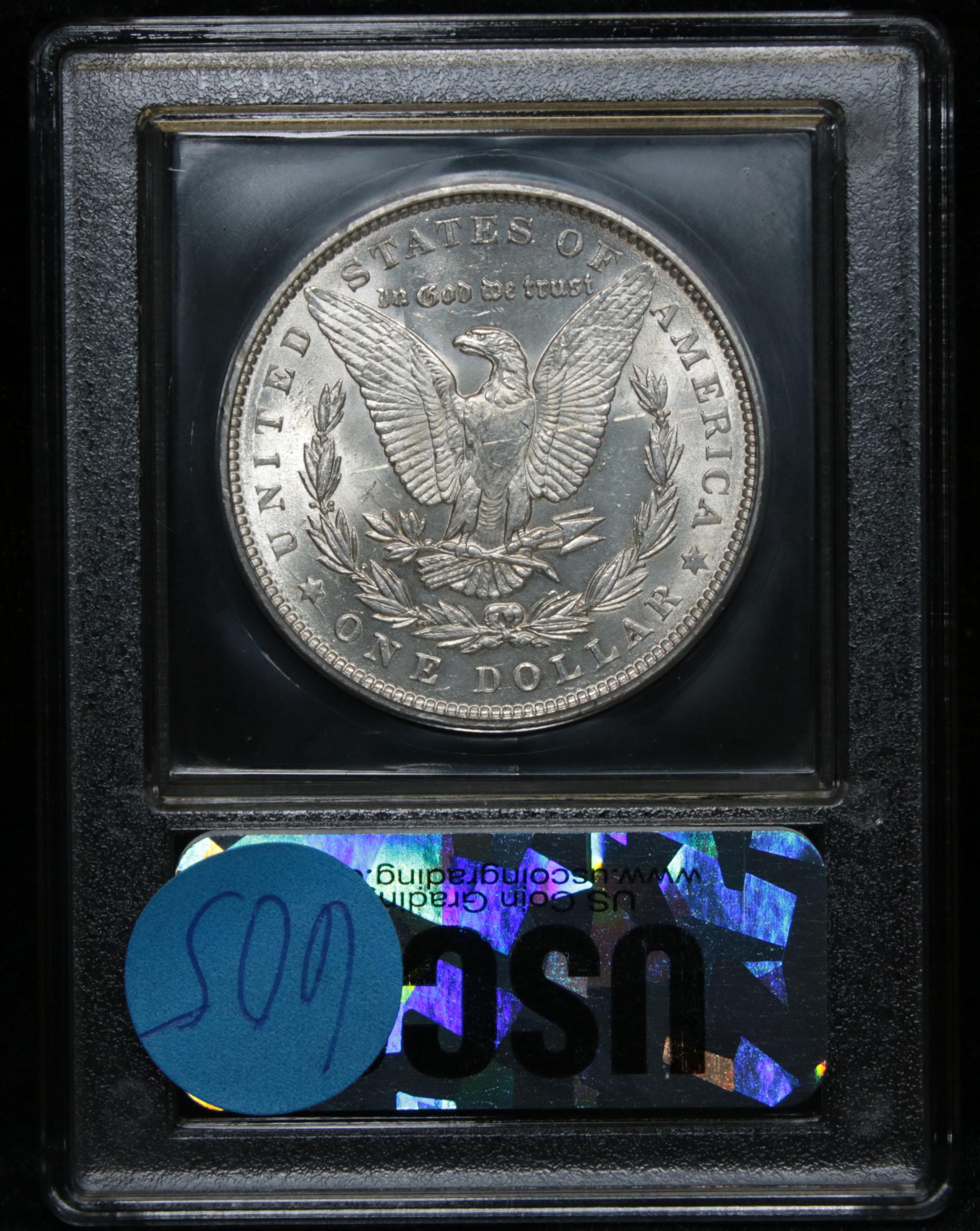 Much better date 1891-p Morgan Dollar $1 Graded Select+ Unc by USCG (fc)