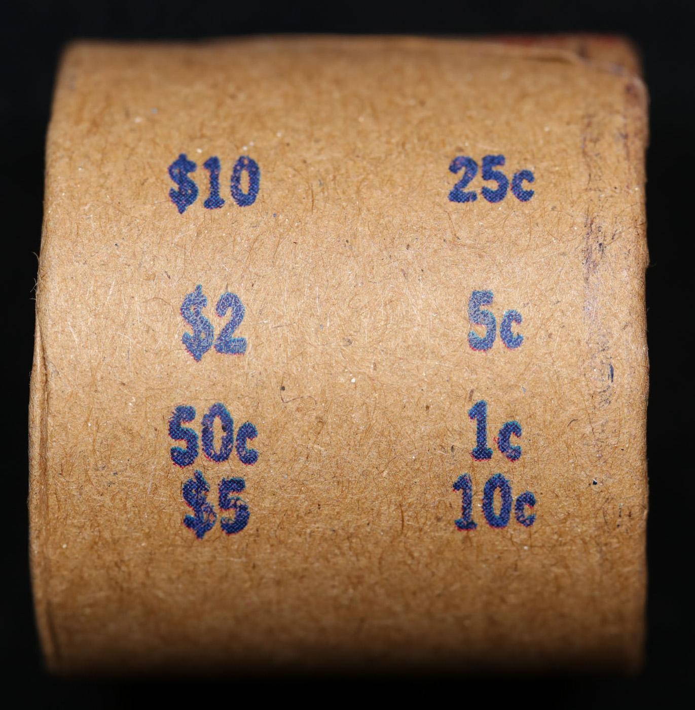 High Value - Mixed Covered End Roll - Marked "Morgan/Peace Reserve" - Weight shows x10 Coins (FC)