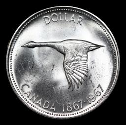 1967 Canada Dollar 1 Grades GEM Unc