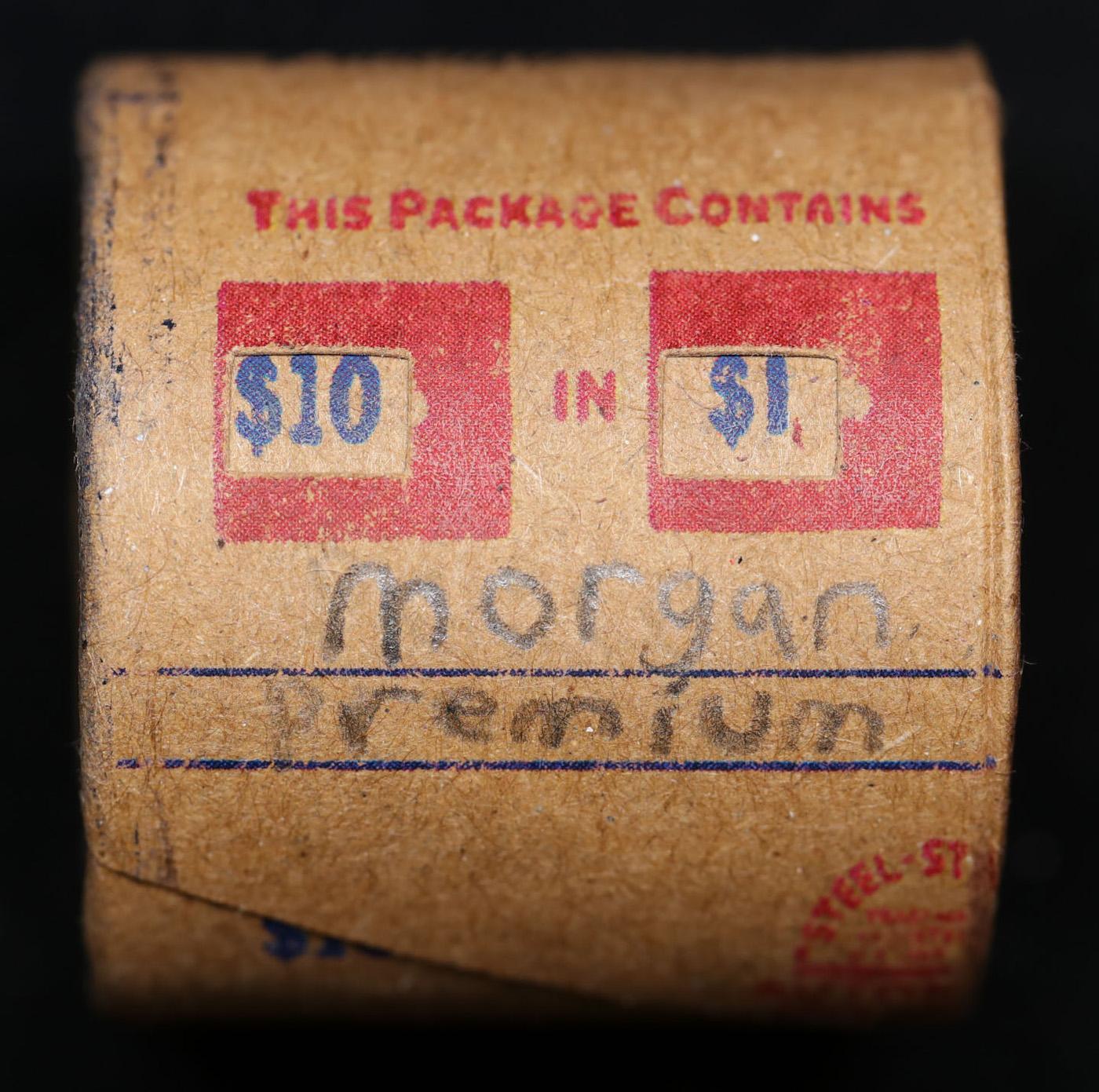High Value! - Covered End Roll - Marked " Morgan Premium" - Weight shows x10 Coins (FC)