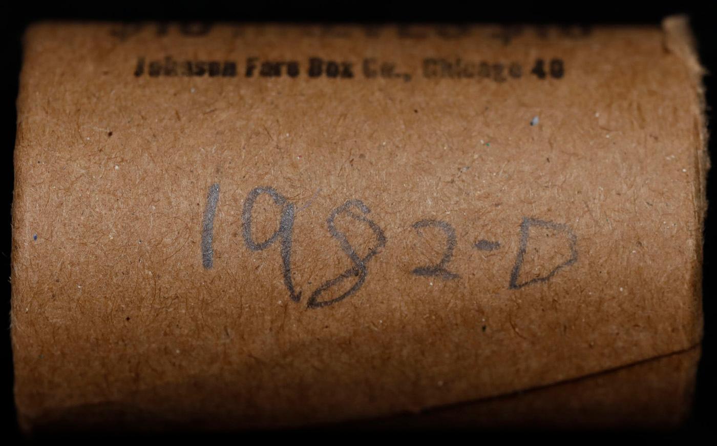 BU Shotgun Kennedy 50c roll, 1982-d 20 pcs Federal Reserve Bank of Minneapolis Wrapper $10