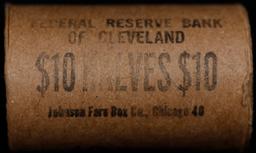 BU Shotgun Kennedy 50c roll, 1982-d 20 pcs Federal Reserve Bank of Minneapolis Wrapper $10