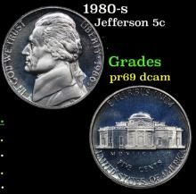 Proof 1980-s Jefferson Nickel 5c Grades GEM++ Proof Deep Cameo