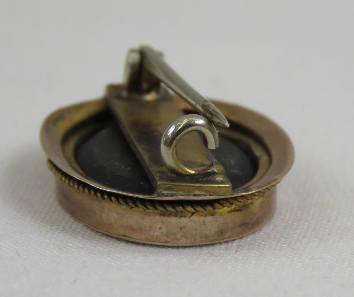 Antique Pietra Dura Miniature Brooch